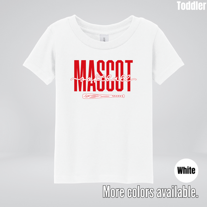 Custom Mascot – Red - Softball Design 28 Toddler T-Shirt