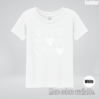 Doodle Coquette Hearts Toddler T-Shirt