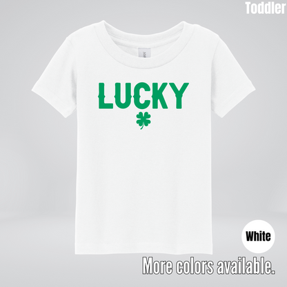 Lucky & Four Leaf Clover - Green Design - Saint Patrick's Day Toddler T-Shirt