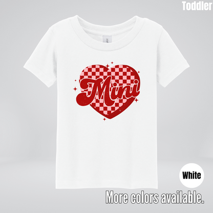 Mini Checkered Heart Toddler T-Shirt