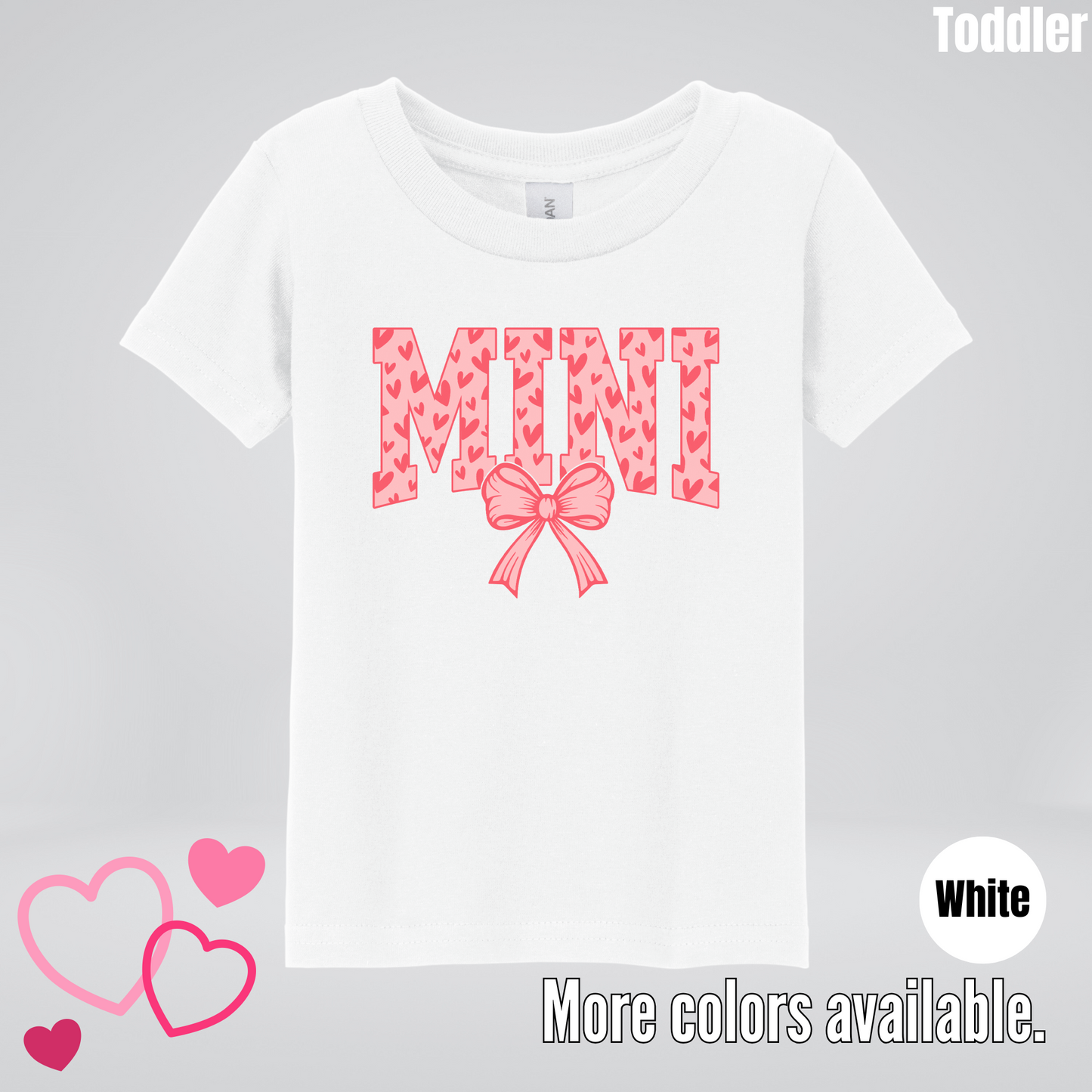 Mini Coquette Hearts Valentines Day Toddler T-Shirt