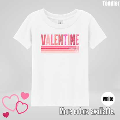Valentine Hugs & Kisses Toddler T-Shirt