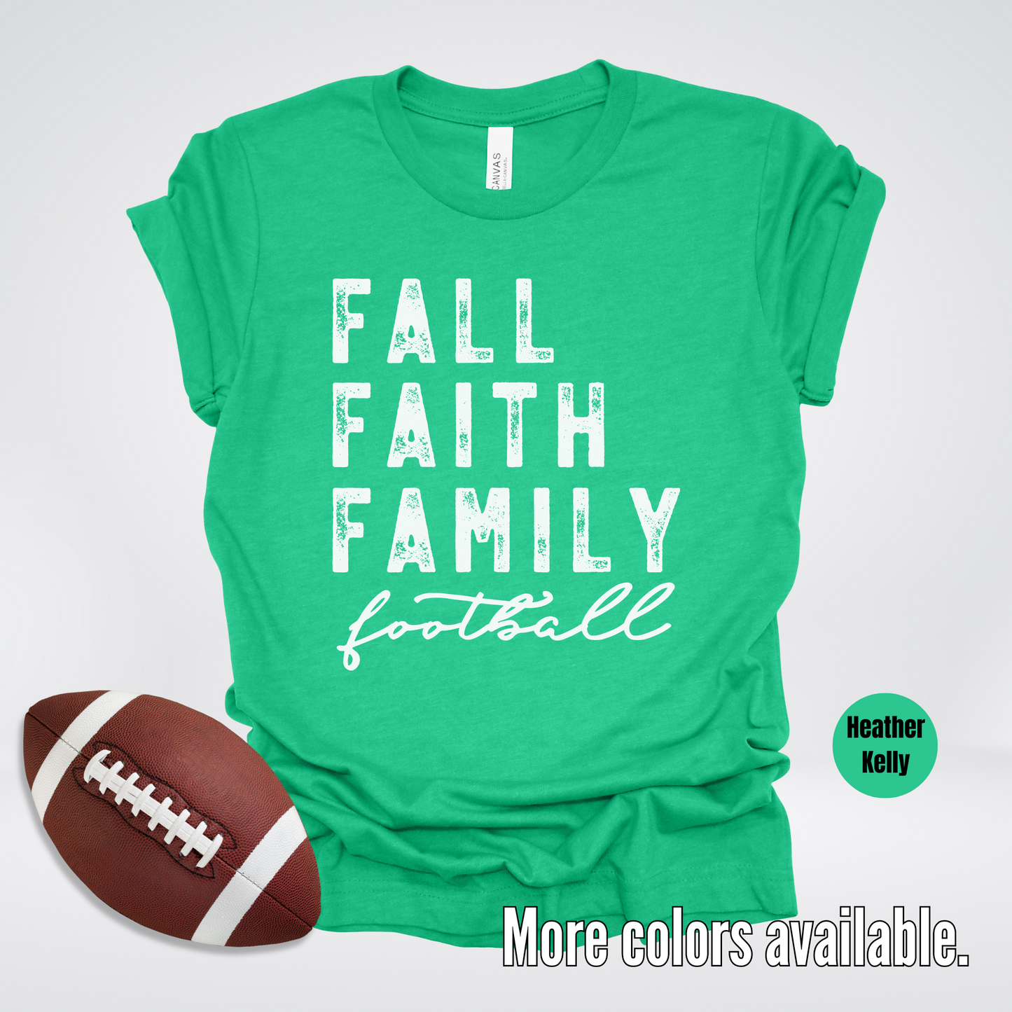 Fall Faith Family Football T-Shirt