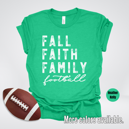 Fall Faith Family Football T-Shirt