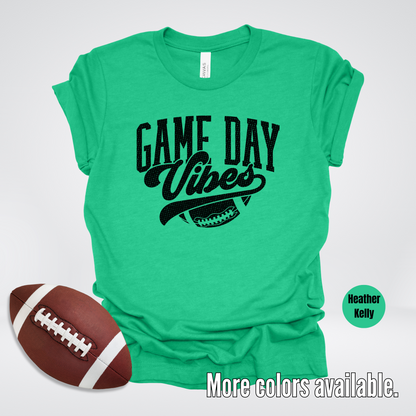 Game Day Vibes Black Design T-Shirt