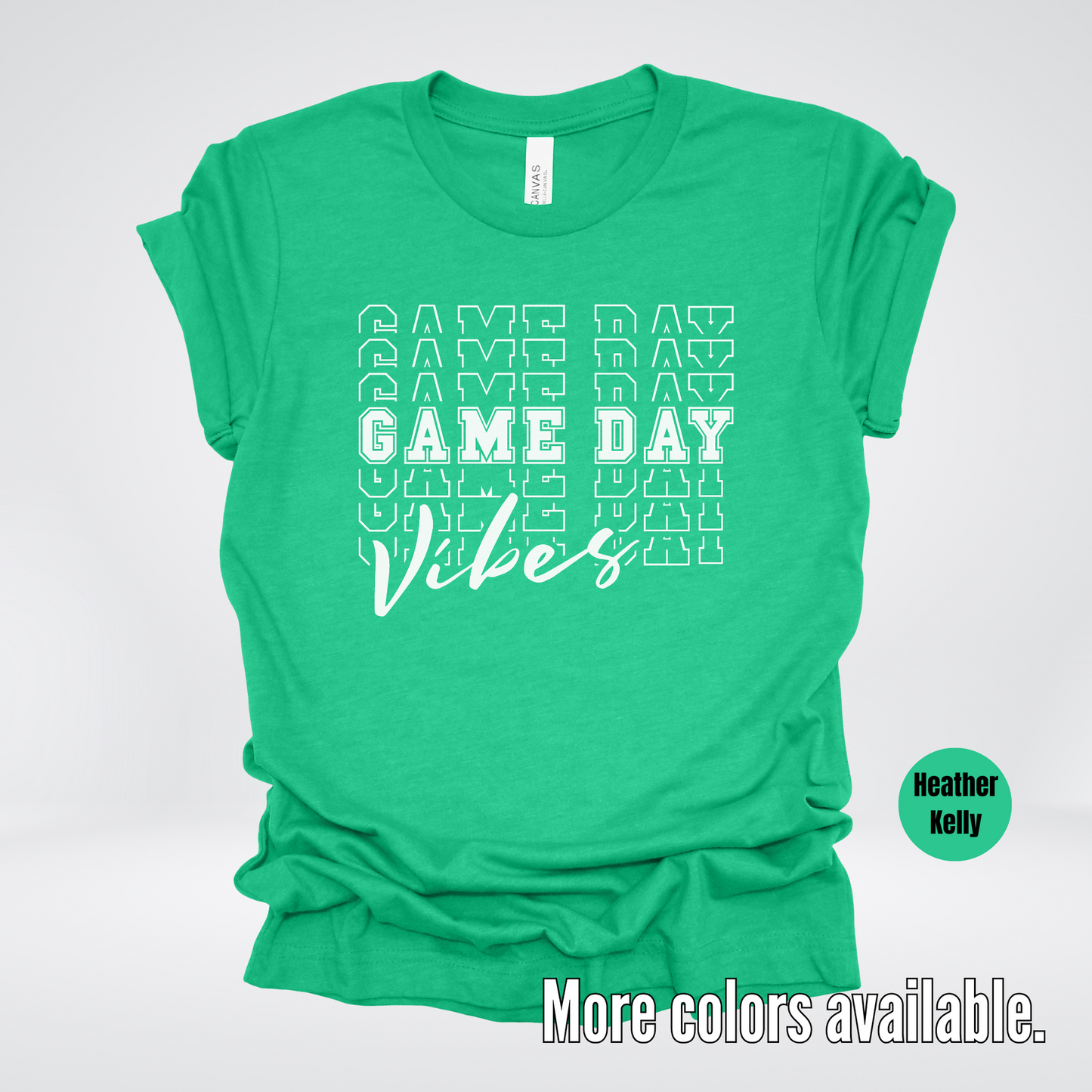 Game Day Vibes Stacked - White Design - T-Shirt