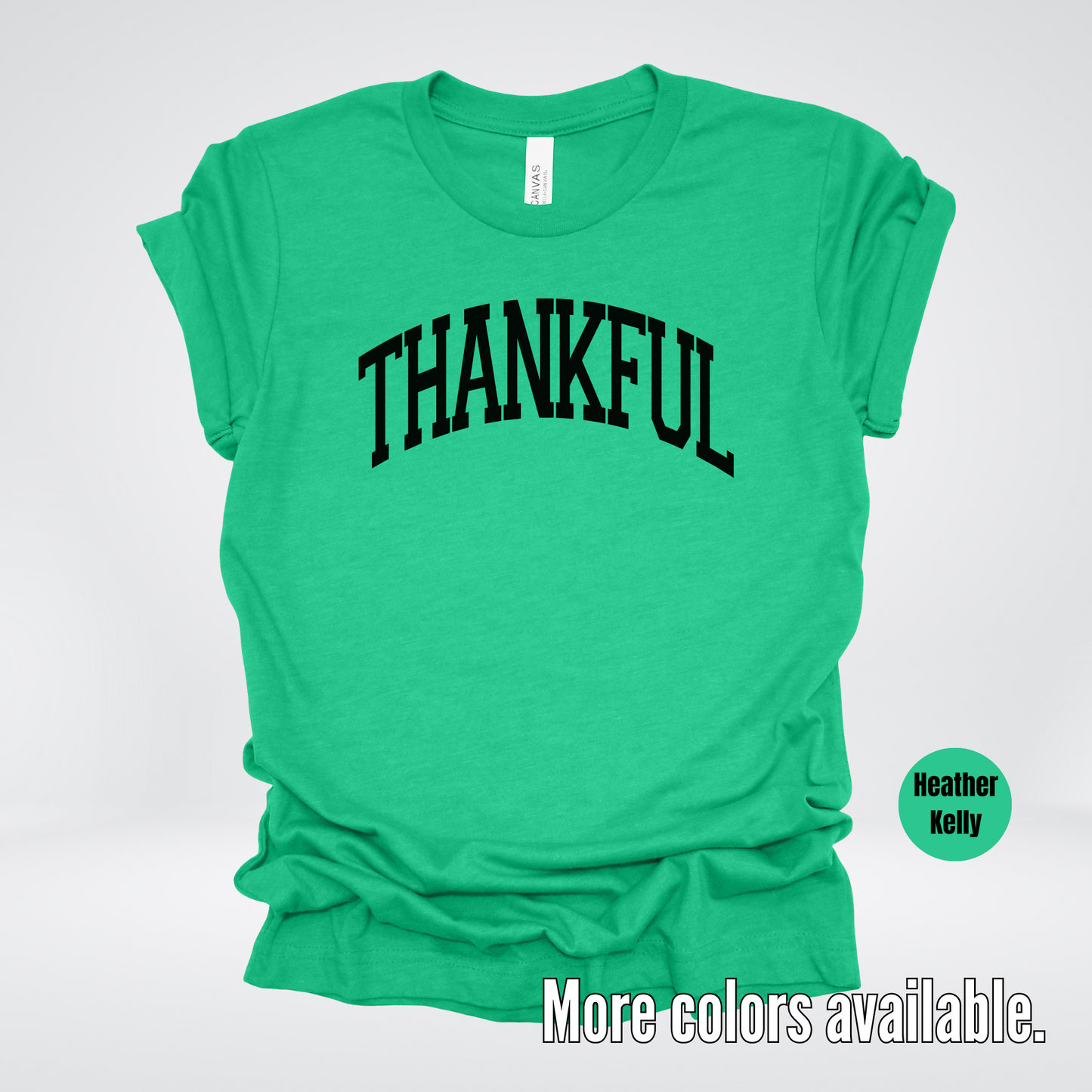 Thankful Varsity T-Shirt - Black Design