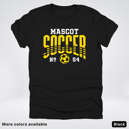 Custom Mascot & Number – Gold Design 04 - Soccer T-Shirt