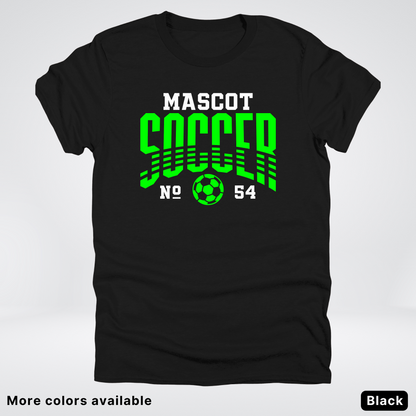 Custom Mascot & Number – Green Design 08 - Soccer T-Shirt