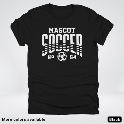 Custom Mascot & Number – White Design 12 - Soccer T-Shirt