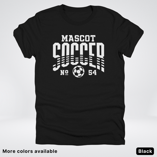 Custom Mascot & Number – White Design 12 - Soccer T-Shirt