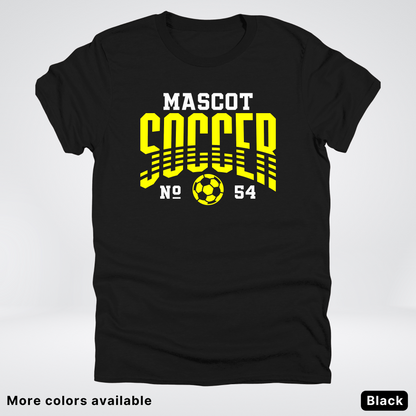 Custom Mascot & Number – Yellow Design 06 - Soccer T-Shirt