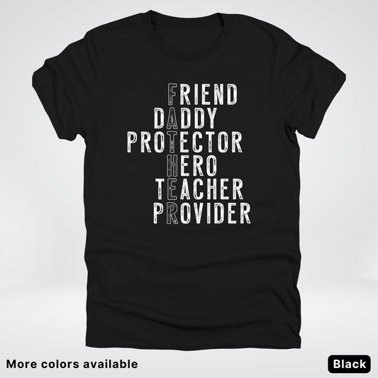 Father Crossword - White Design – Father’s Day T-Shirt