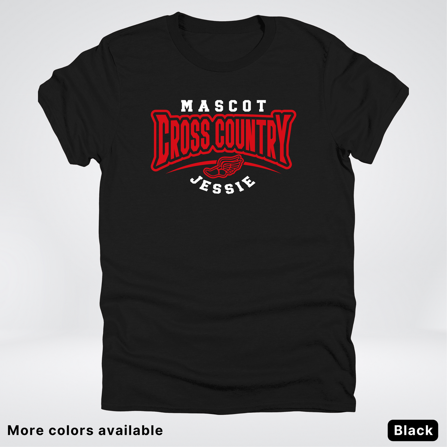 Custom Mascot & Name – Red Design – Cross Country 07 - T-Shirt
