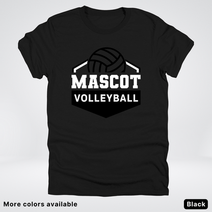 Custom Mascot - Black - Volleyball Design 62 - T-Shirt