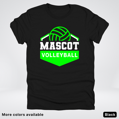 Custom Mascot - Green - Volleyball Design 71 - T-Shirt