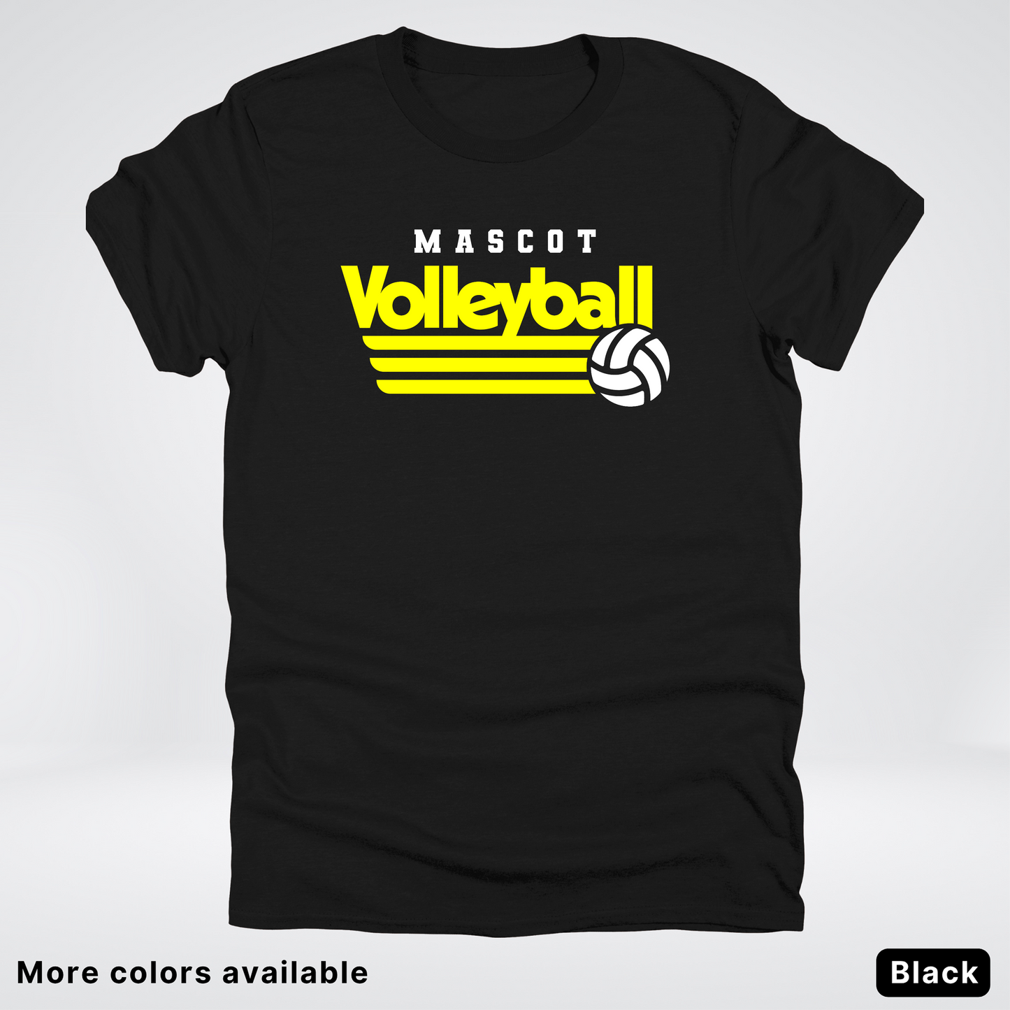 Custom Mascot - Yellow - Volleyball Design 54 - T-Shirt