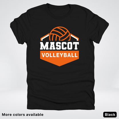 Custom Mascot - Orange - Volleyball Design 70 - T-Shirt