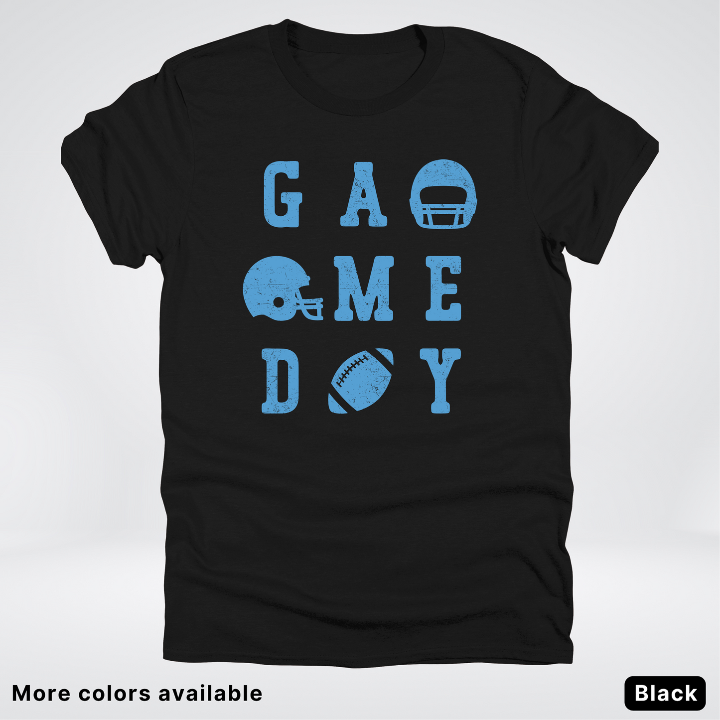 Game Day Football 3 x 3 – Light Blue Design – T-Shirt