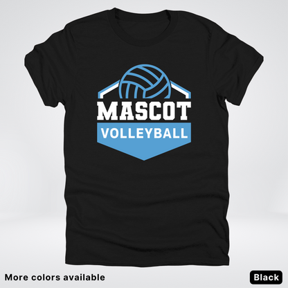 Custom Mascot – Light Blue - Volleyball Design 68 - T-Shirt