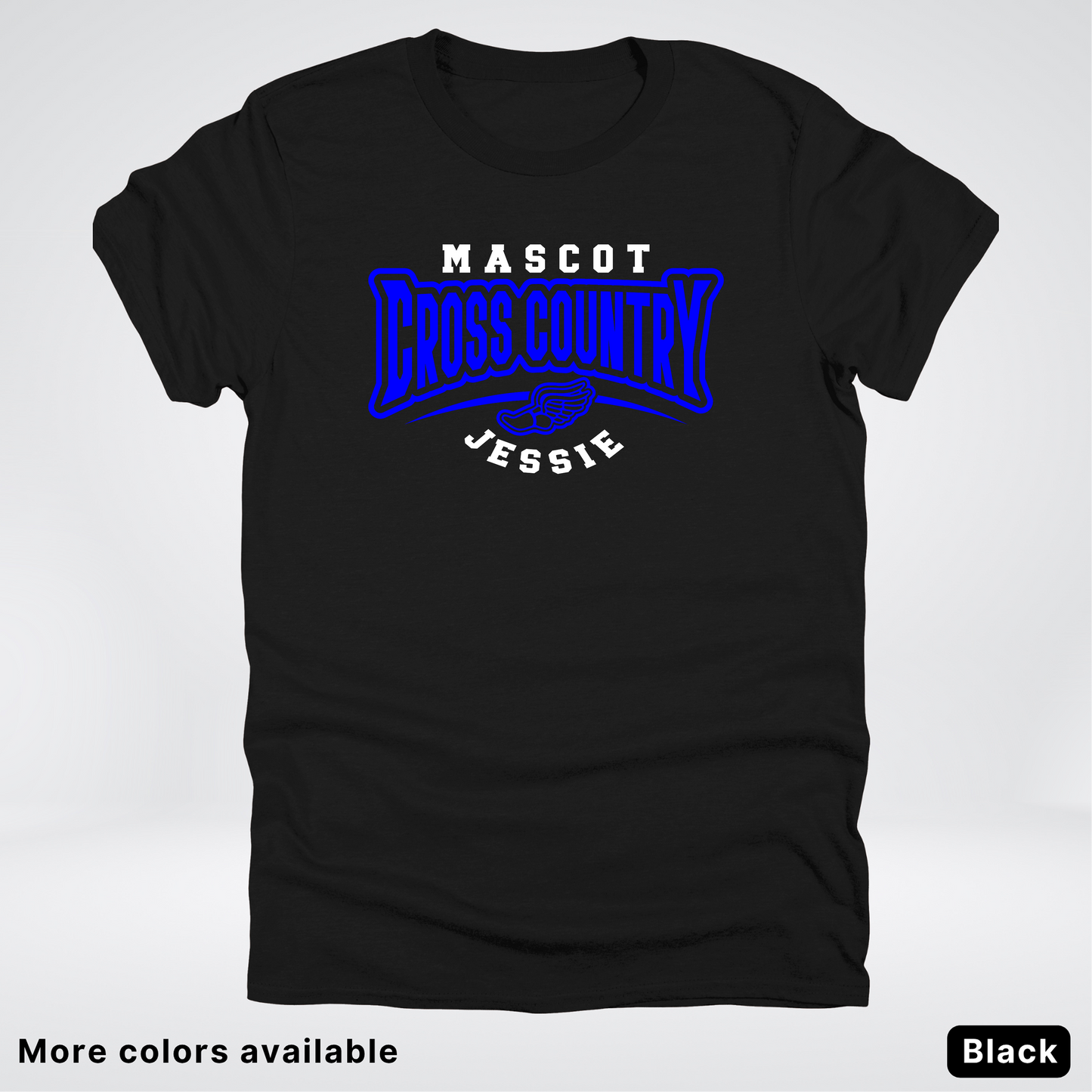 Custom Mascot & Name – Blue Design – Cross Country 05 - T-Shirt