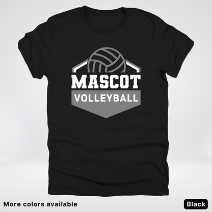 Custom Mascot - Gray - Volleyball Design 61 - T-Shirt