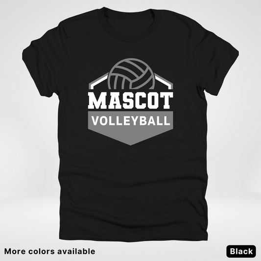 Custom Mascot - Gray - Volleyball Design 61 - T-Shirt