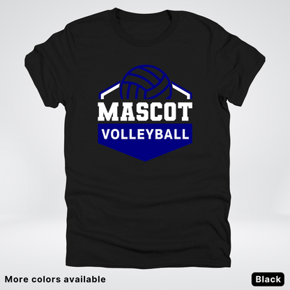 Custom Mascot - Navy - Volleyball Design 67 - T-Shirt