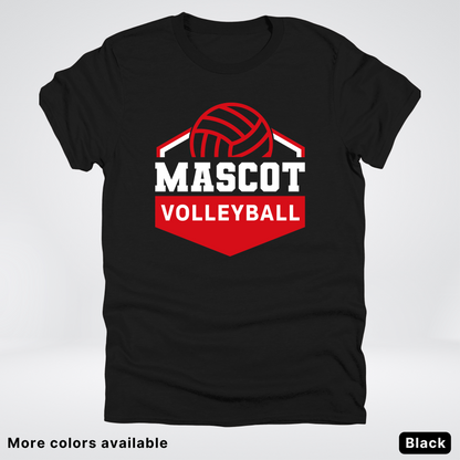 Custom Mascot - Red - Volleyball Design 65 - T-Shirt