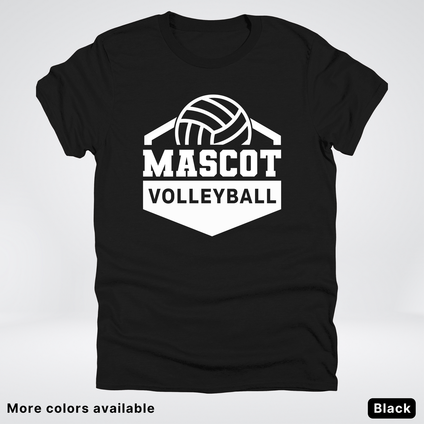 Custom Mascot - White - Volleyball Design 60 - T-Shirt