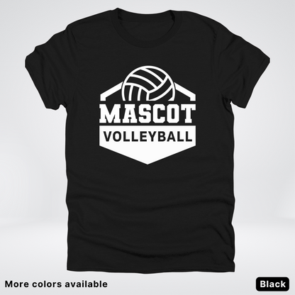 Custom Mascot - White - Volleyball Design 60 - T-Shirt