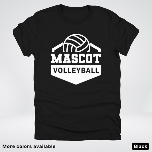 Custom Mascot - White - Volleyball Design 60 - T-Shirt