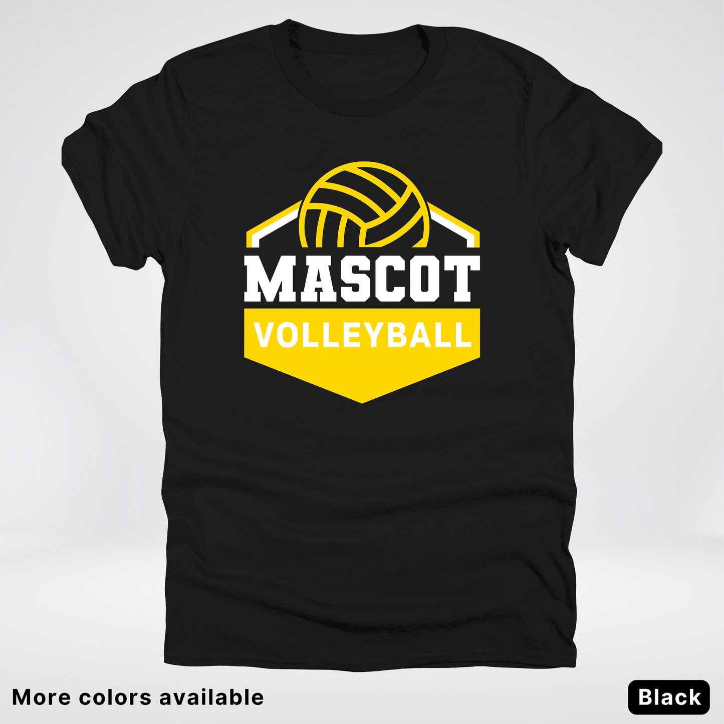 Custom Mascot - Gold - Volleyball Design 64 - T-Shirt