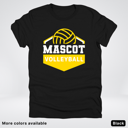 Custom Mascot - Gold - Volleyball Design 64 - T-Shirt
