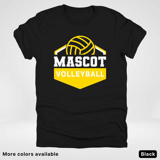Custom Mascot - Gold - Volleyball Design 64 - T-Shirt