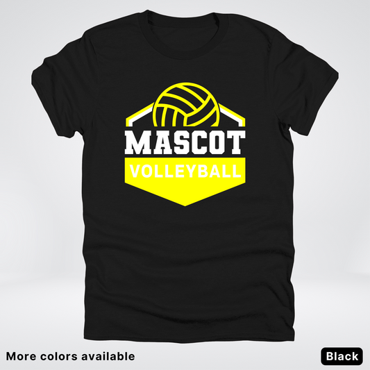 Custom Mascot - Yellow - Volleyball Design 66 - T-Shirt