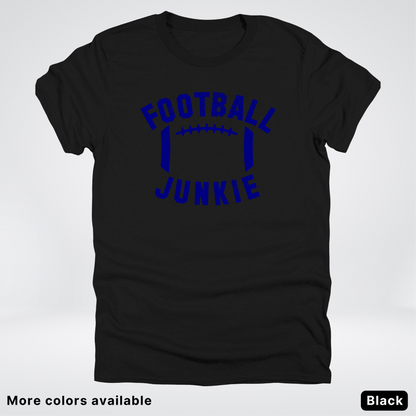 Football Junkie – Navy Design - T-Shirt