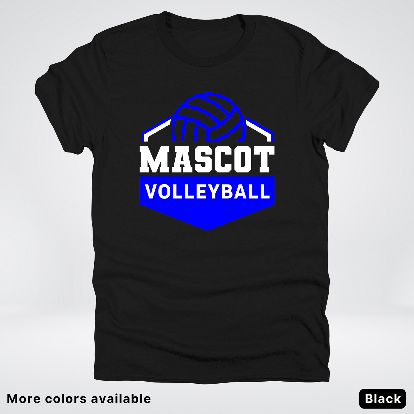 Custom Mascot - Blue - Volleyball Design 63 - T-Shirt