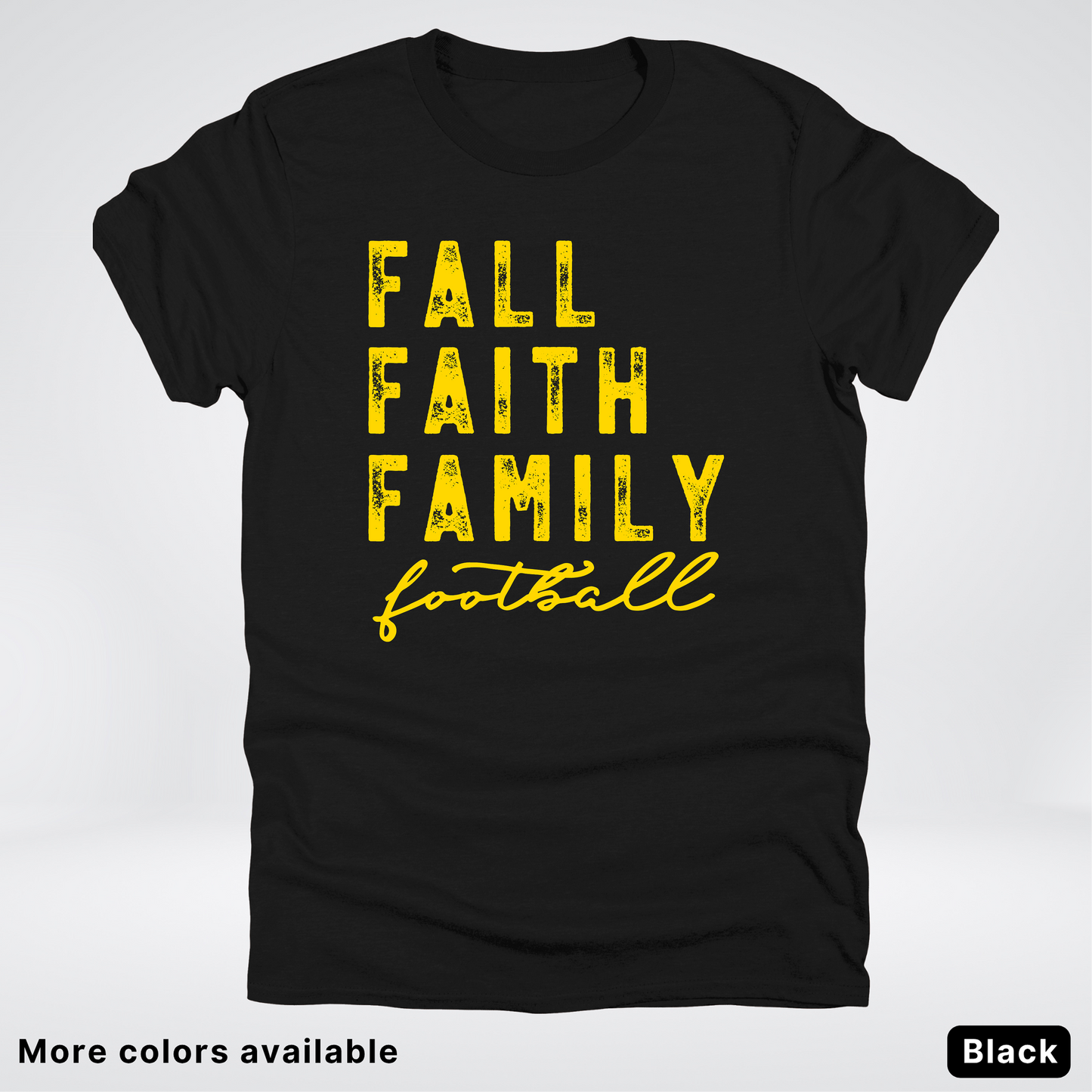 Fall Faith Family – Gold Design - Football - T-Shirt
