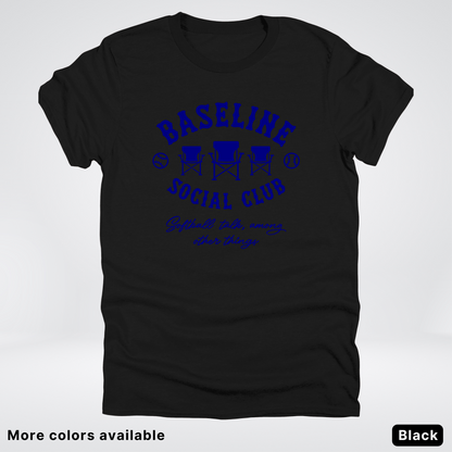 Baseline Social Club Softball – Navy Design - T-Shirt