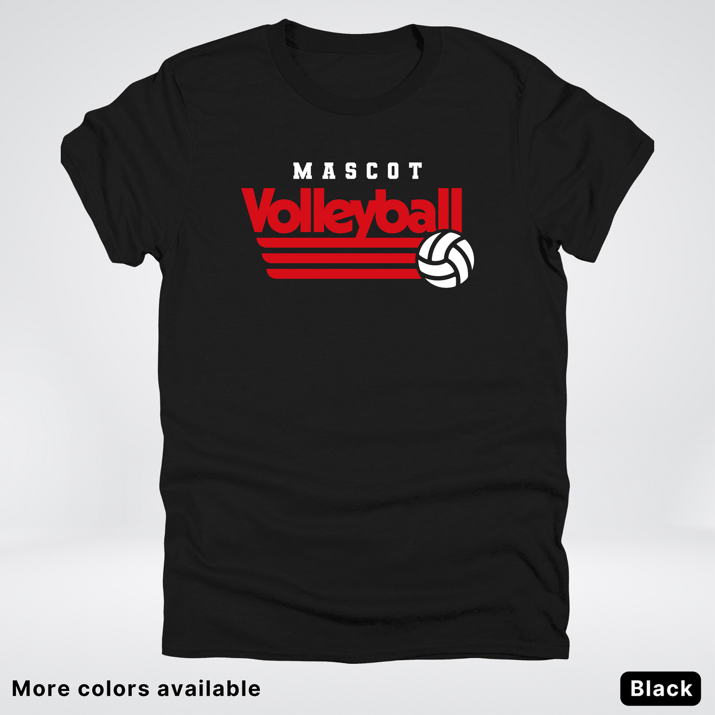 Custom Mascot - Red - Volleyball Design 53 - T-Shirt