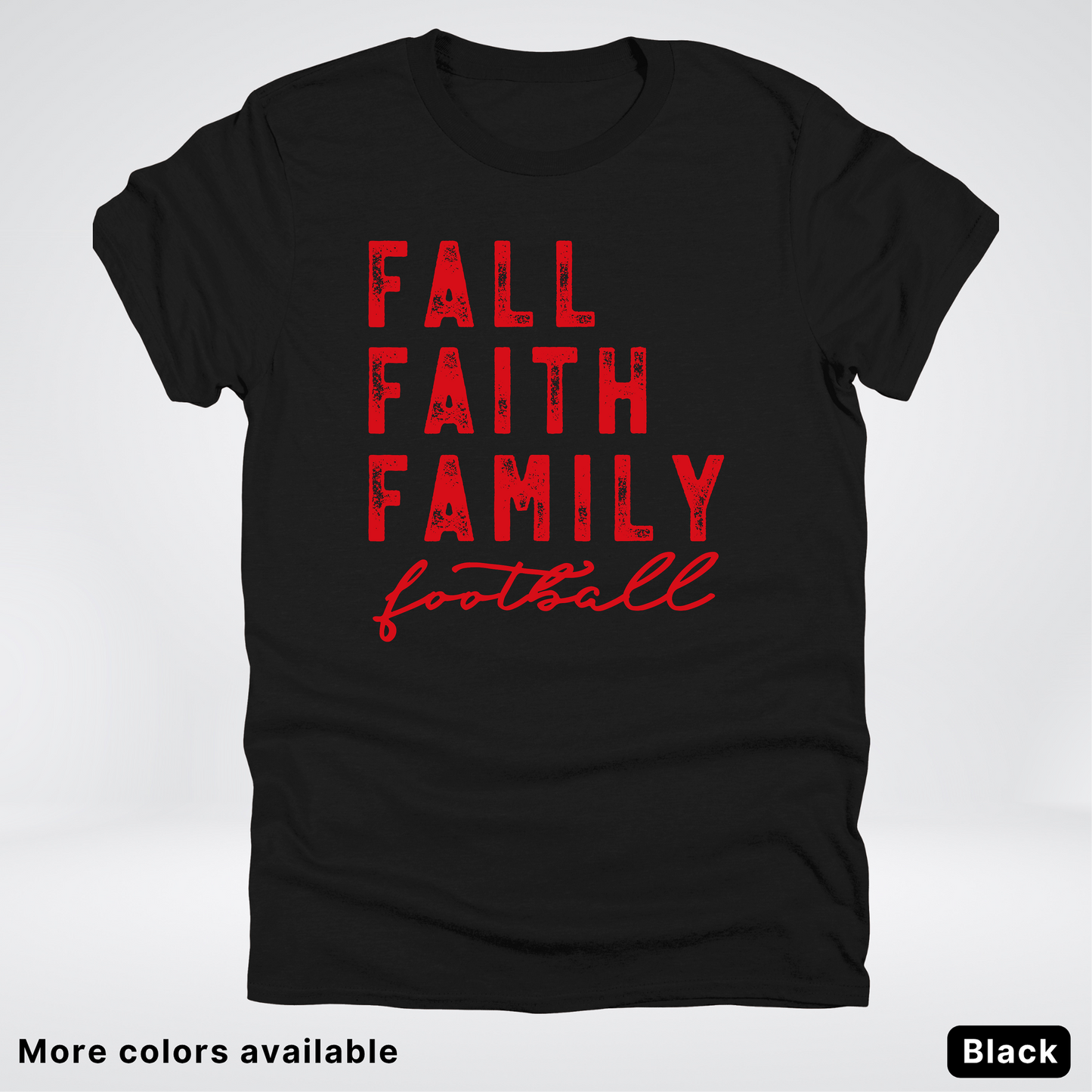 Fall Faith Family – Red Design - Football - T-Shirt