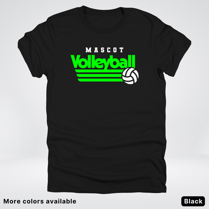 Custom Mascot - Green - Volleyball Design 55 - T-Shirt