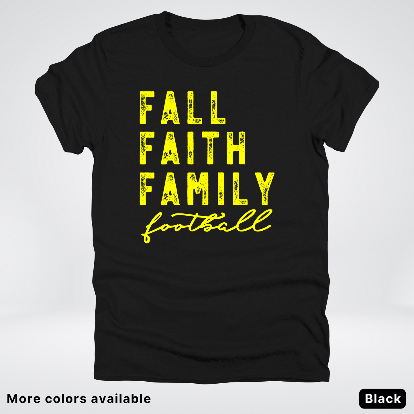 Fall Faith Family – Yellow Design - Football - T-Shirt