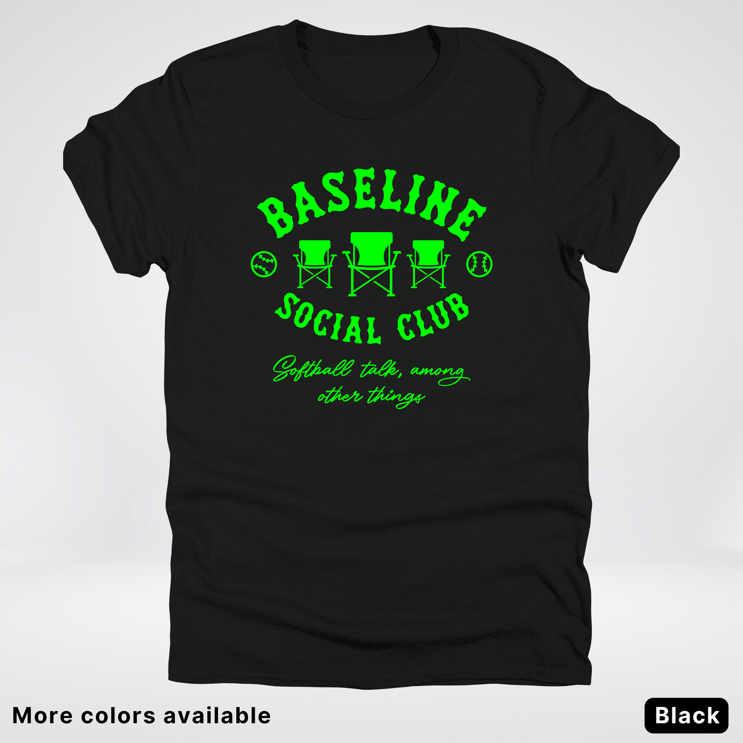 Baseline Social Club Softball – Green Design - T-Shirt