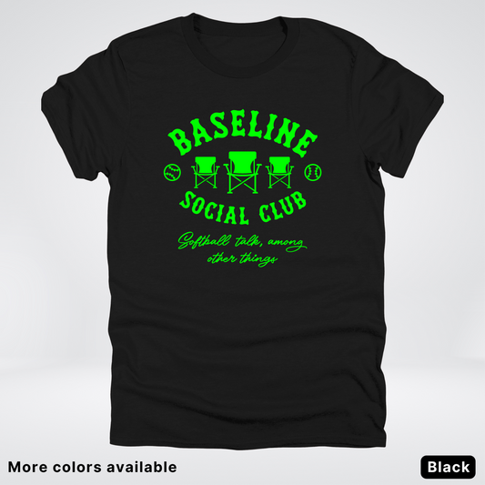 Baseline Social Club Softball – Green Design - T-Shirt