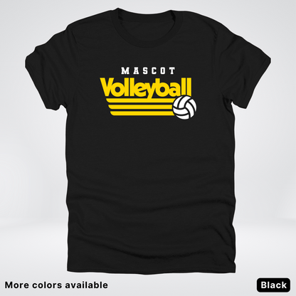 Custom Mascot - Gold - Volleyball Design 52 - T-Shirt