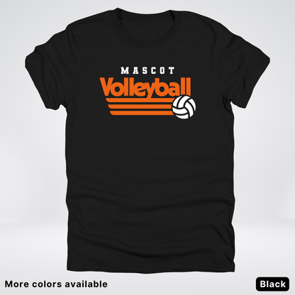 Custom Mascot - Orange - Volleyball Design 59 - T-Shirt