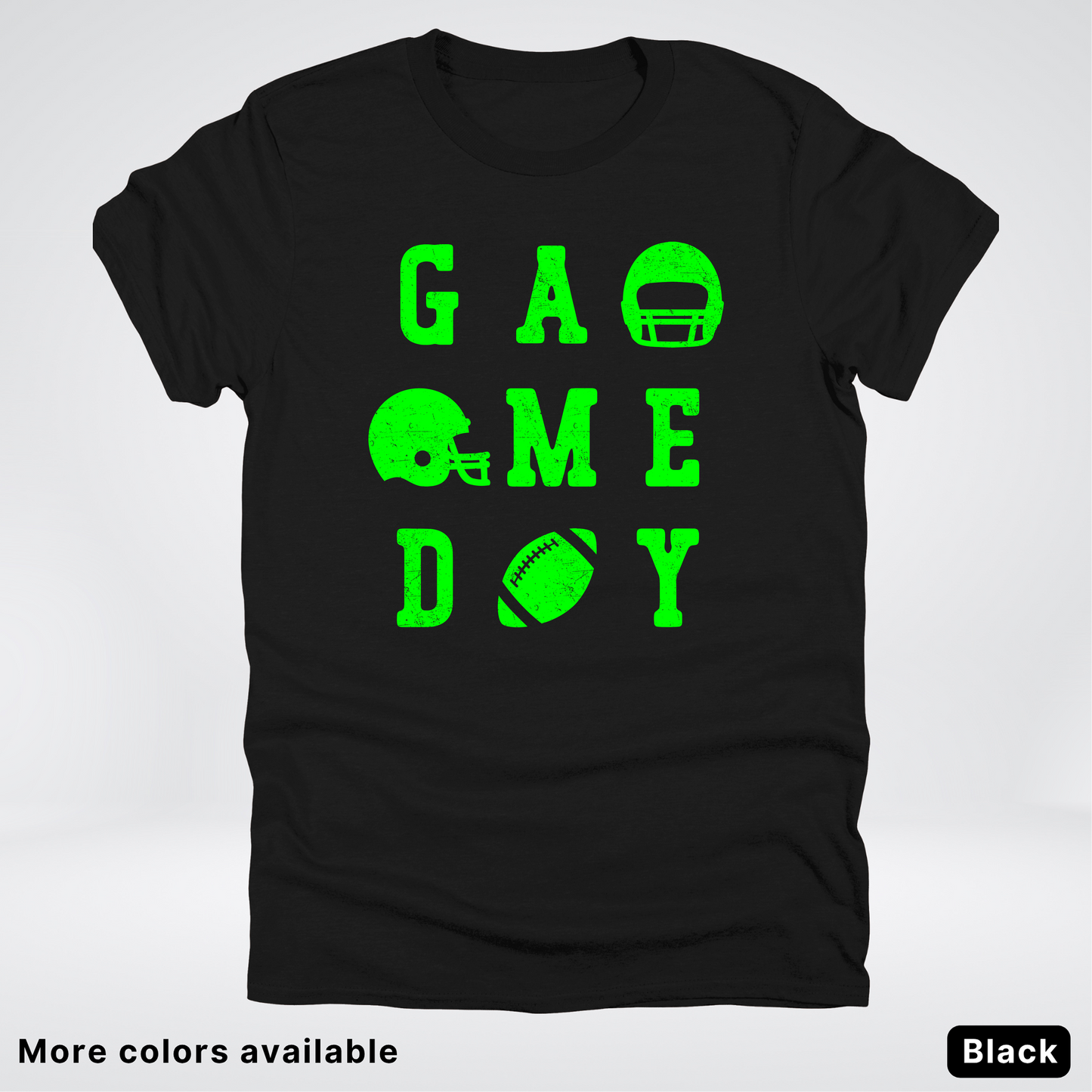 Game Day Football 3 x 3 - Green Design - T-Shirt