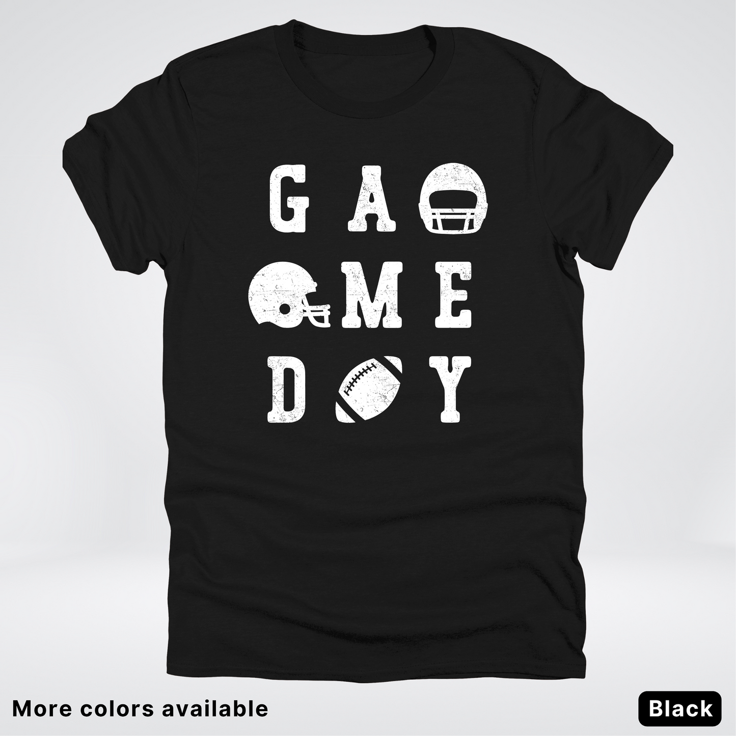 Game Day Football 3 x 3  – White Design  – T-Shirt